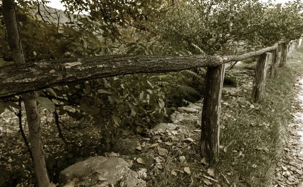 Venkovské Pohled Chudé Ukrajinské Vesnice Starý Dřevěný Plot Venkově Tradiční — Stock fotografie