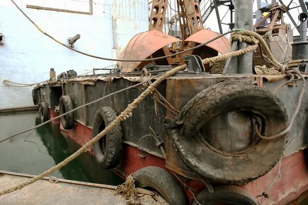 Old Rusty Floating Pontoon Bay River Port — Stock Photo, Image