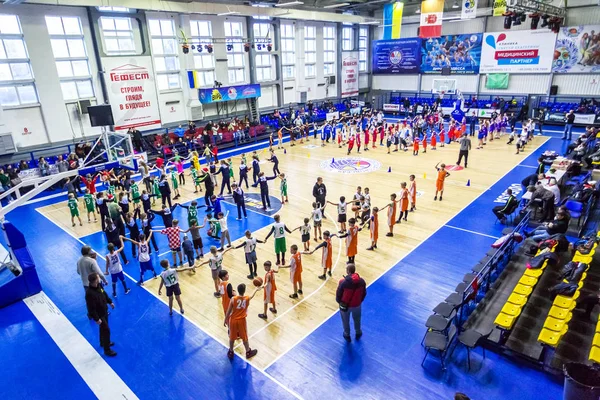 Odessa Ucraina Dicembre 2018 Bambini Giocano Basket Partecipano Competizioni Sportive — Foto Stock