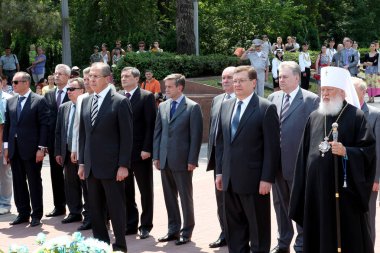 Odessa, Ukrayna - ö. 4 Haziran 2011: Rusya Federasyonu Dışişleri Bakanı Sergey lavrov, devlet memuru olarak ziyaret Ukrayna, 4 Haziran 2011 yılında odessa, Ukrayna.