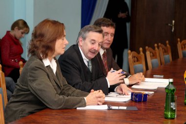 Odessa, Ukrayna - ö. 23 Kasım 2010: Büyükelçi olağanüstü ve donatory Almanya federal Cumhuriyeti Ukrayna, dr. hans-Jürgen heimsoeth, 23 Kasım 2010 tarihinde odessa, Ukrayna. 