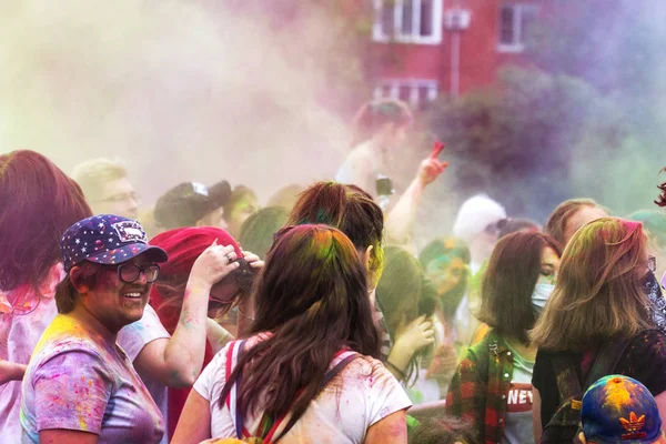 Krasnodar Russia Mei11 2018 Kleurenfestival Traditioneel Indiaas Festival Van Holi — Stockfoto