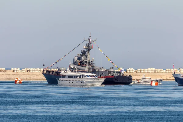 Maggio 2015 Marine Parade Warships Russian Black Sea Fleet Giorno — Foto Stock