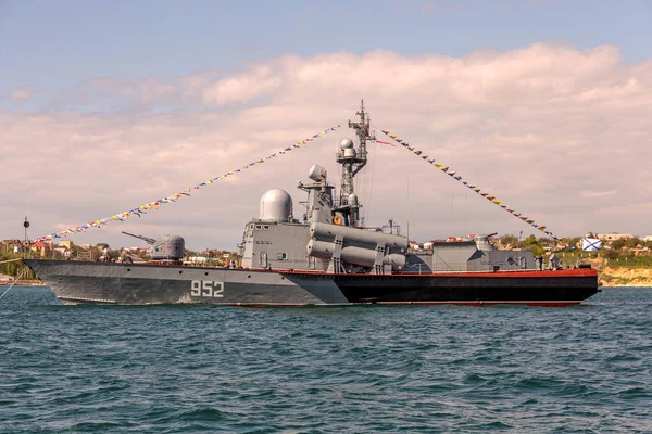 Maggio 2015 Marine Parade Warships Russian Black Sea Fleet Giorno — Foto Stock