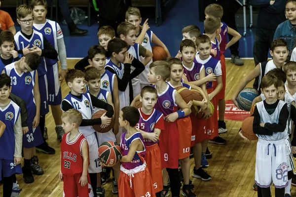 Odessa Ukraine Décembre 2018 Jeunes Enfants Jouent Basket Ball Participent — Photo