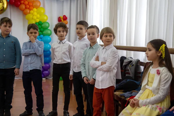 Odessa Ukraine Marts 2018 Børn Optræder Ved Koncert Folkeskolen Børns - Stock-foto