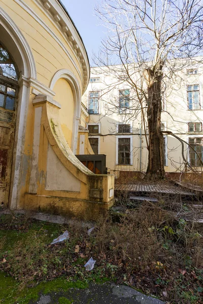 Interior Místico Abandonado Mansão Período Soviético Urss Velho Abandonado Arruinado — Fotografia de Stock