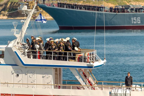 Maio 2015 Navios Guerra Desfile Marítimo Frota Russa Mar Negro — Fotografia de Stock