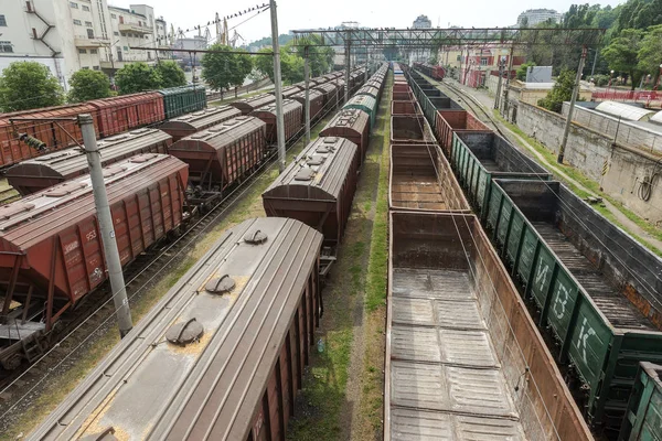 Odessa Ukraina Maj 2018 Godståg Väntar Rad För Lastning Cargo — Stockfoto