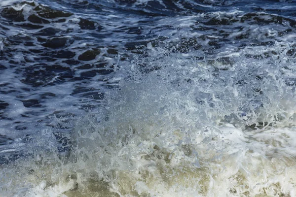 Mořské Vlny Během Bouře Těžké Hluboké Mořské Vlny Bílou Pěnou — Stock fotografie