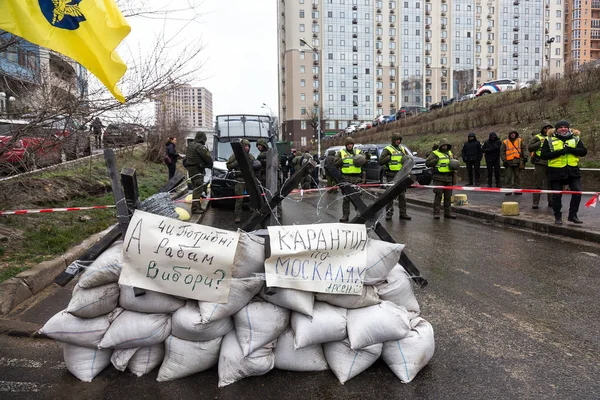 Odessa Ukraine Abril 2018 Autoridades Polícia Interromperam Eleições Presidenciais Ucrânia — Fotografia de Stock