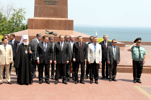 Odessa, Ukraine - June 4, 2011: Minister of Foreign Affairs of the Russian Federation Sergei Lavrov, on an official visit Ukraine, June 4, 2011 in Odessa, Ukraine.