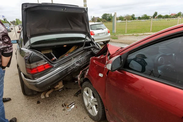 Odessa Ucraina Agosto 2017 Incidente Incidente Stradale Auto Danneggiate Dopo — Foto Stock