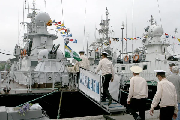 Odessa Ukraina Maja Granica Morska Flota Ukraina Statków Żeglarzy Wojskowych — Zdjęcie stockowe
