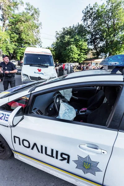 Odessa Ukraine Juli 2016 Unfall Auf Der Straße Mit Einer — Stockfoto