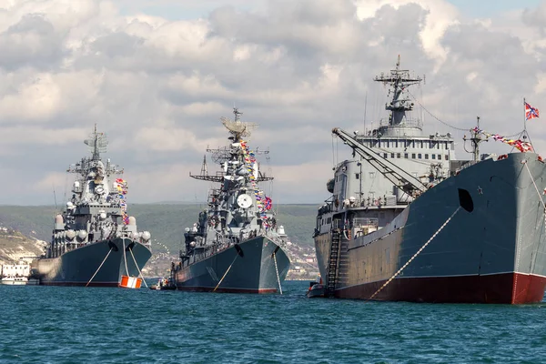 Maggio 2015 Marine Parade Warships Russian Black Sea Fleet Giorno — Foto Stock