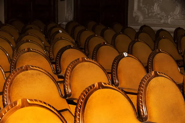 Interior Místico Antigo Teatro Soviético Provincial Urss Stucco Afrescos Pintura — Fotografia de Stock