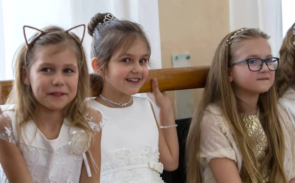 Odessa Ucrania Marzo 2018 Los Niños Realizan Conciertos Escuela Primaria — Foto de Stock