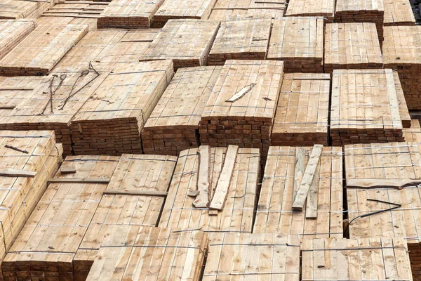 Odessa Ukraine Februar 2018 Das Stapeln Verpackte Holz Wartet Auf — Stockfoto