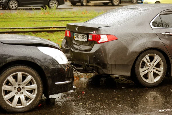 Odessa Ucrania Noviembre 2017 Coche Roto Como Resultado Accidente Tráfico — Foto de Stock