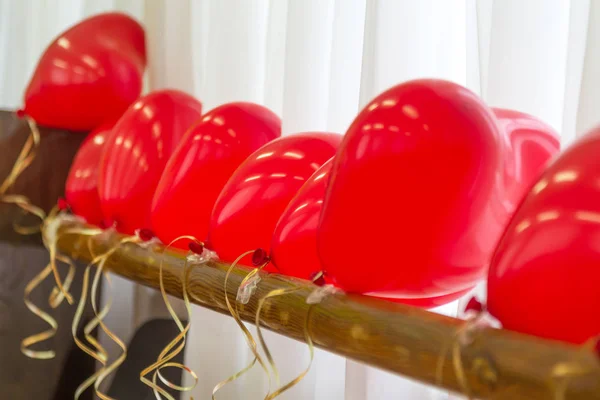 Kleine Focus Niet Scherp Achtergrond Vakantie Gewonnen Met Opblaasbare Ballen — Stockfoto