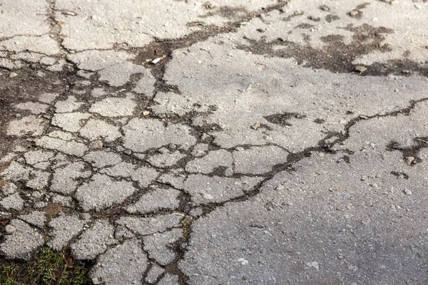 Damaged Asphalt Road Potholes Caused Freeze Thaw Cycles Winter Bad — Stock Photo, Image