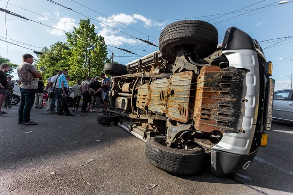 Odessa Ukrayna Temmuz 2016 Kaza Kaza Bir Polis Ekibi Ile — Stok fotoğraf