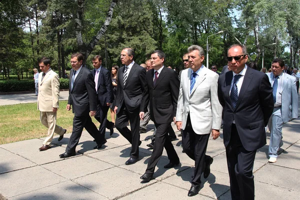 Odessa Ukrajna 2011 Április Oroszország Külügyminisztere Szergej Lavrov Hivatalos Látogatás — Stock Fotó