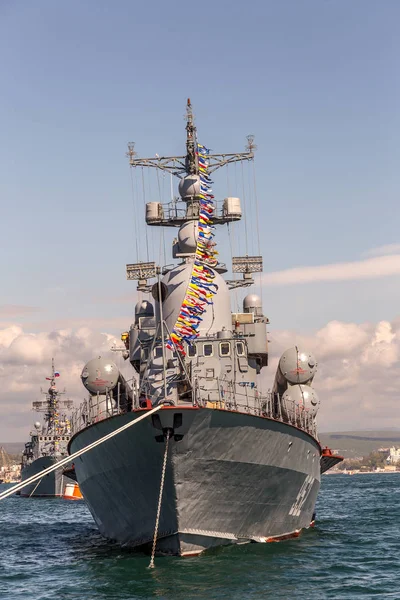 Maggio 2015 Marine Parade Warships Russian Black Sea Fleet Giorno — Foto Stock