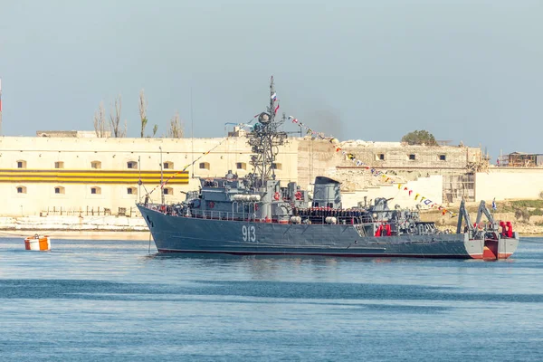 May 2015 Marine Parade Warships Russian Black Sea Fleet Day — Stock Photo, Image