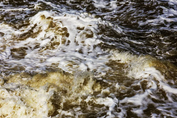 Bir Fırtına Sırasında Dalgalar Deniz Ağır Derin Deniz Dalgaları Ile — Stok fotoğraf