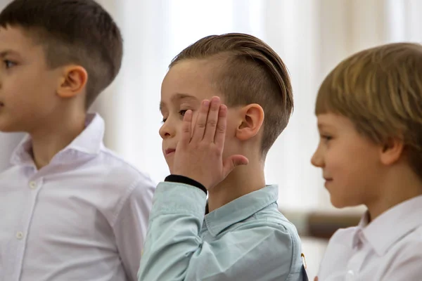 Odessa Ucrania Marzo 2018 Los Niños Realizan Conciertos Escuela Primaria — Foto de Stock