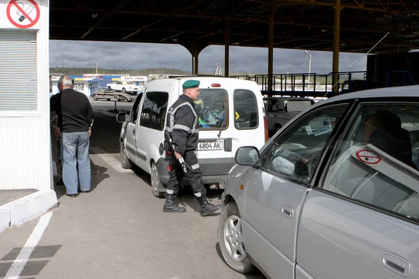 Odessa April Customs Border Checkpoint Ukraine Moldova Inspection Citizens Car — Stock Photo, Image