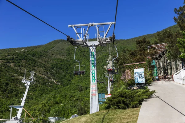 Rússia Gelendzhik Território Krasnodar Maio 2018 Descida Teleférico Parque Safári — Fotografia de Stock