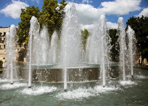 City Fountain Fountain City Park Hot Summer Day Stream Water — Stock Photo, Image