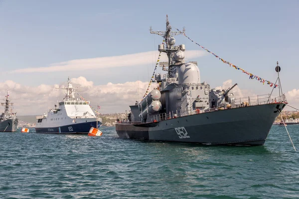 Maggio 2015 Marine Parade Warships Russian Black Sea Fleet Giorno — Foto Stock