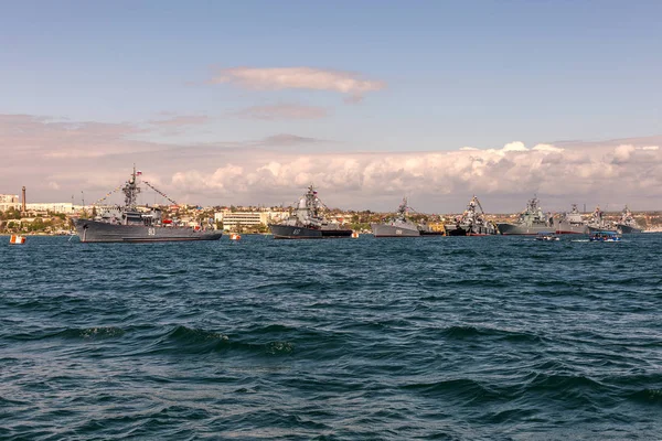 Maio 2015 Navios Guerra Desfile Marítimo Frota Russa Mar Negro — Fotografia de Stock