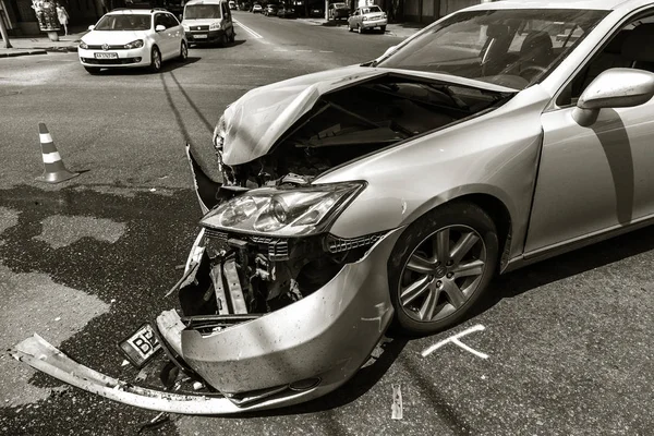 Odessa Ucraina Giugno 2018 Incidente Auto Sulla Strada Auto Danneggiate — Foto Stock