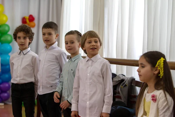 Odessa Ukraine March 2018 Children Perform Concert Primary School Children — Stock Photo, Image