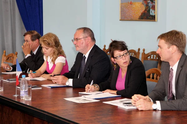 Odessa Ucrania Septiembre 2010 Embajador Francia Ucrania Jacques Faure Con — Foto de Stock