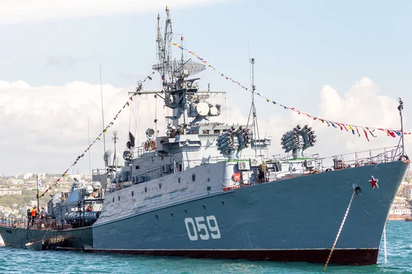 Maggio 2015 Marine Parade Warships Russian Black Sea Fleet Giorno — Foto Stock