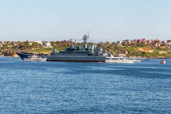 Maggio 2015 Marine Parade Warships Russian Black Sea Fleet Giorno — Foto Stock