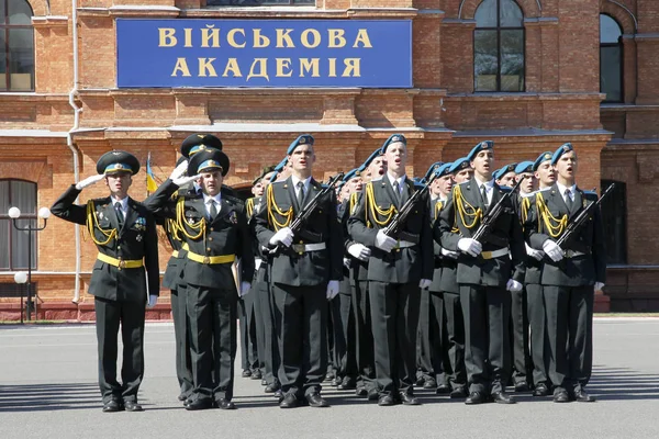 Odessa Ukraine August 2010 Traditional Parade Military Academy Ukraine Registration Jogdíjmentes Stock Képek