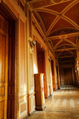 SSCB'in eski il Sovyet tiyatro, mistik iç. Sıva belgeleme, duvar ve tavan nostaljik resmini devrimci geçmiş SSCB parçaları ile. Lüks İmparatorluk tarzı iç