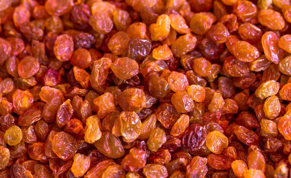 Raisins Closeup Formation Bright Fruit Background — Stock Photo, Image