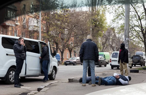 Odessa Ukraine Novembro 2017 Grupo Especial Policiais Ação Para Prender — Fotografia de Stock