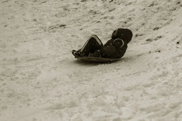 Odessa Ukraina Februari 2018 Starkt Snöfall Cyklonen Gatorna Staden Glada — Stockfoto