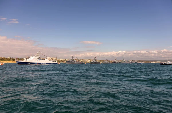 Maio 2015 Navios Guerra Desfile Marítimo Frota Russa Mar Negro — Fotografia de Stock