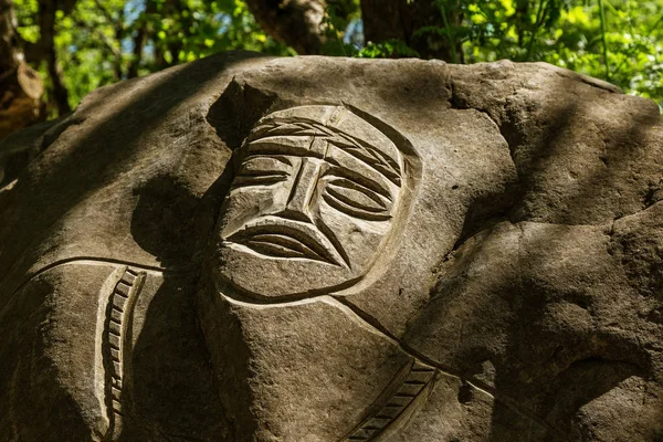 Mysterious Ancient Stone Statues Idols Top Markot Range Gelenzhik Krasnodar — Stock Photo, Image