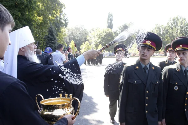 オデッサ ウクライナ 2012年9月12日 ウクライナの国民の祝日を上げる伝統的なお祝いの儀式 2012年9月12日 ウクライナのオデッサで — ストック写真